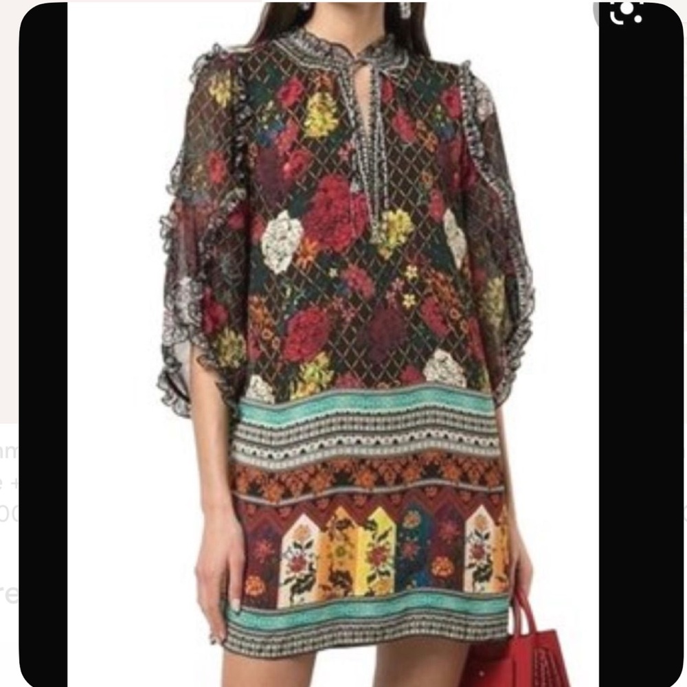 Alice + Olivia Julius Ruffle sleeve dress